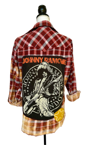 rock your shabby shirt (johnny ramone) large-ish 8-12